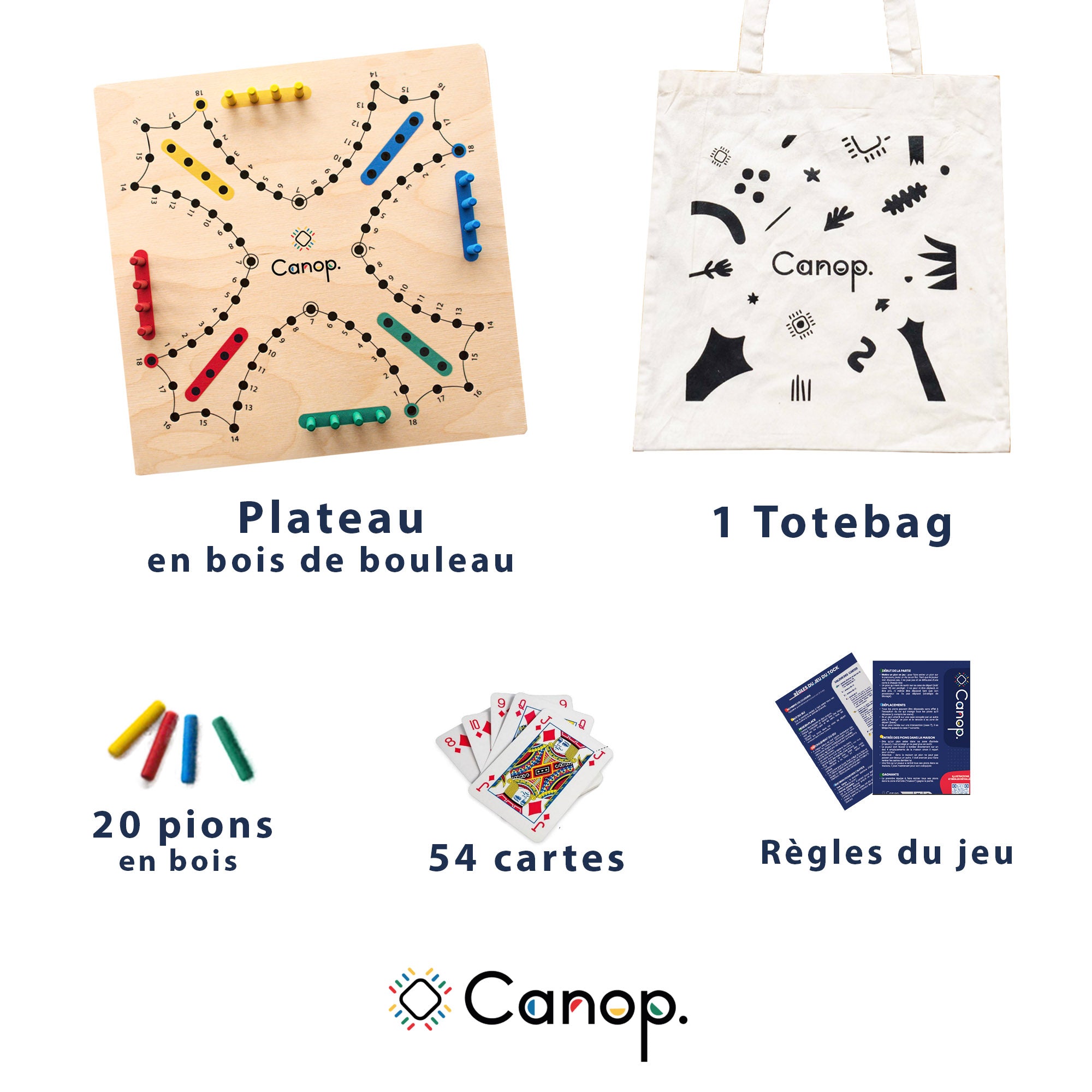 Jeu de Tock - 2 à 4 joueurs - 28x28cm - Canop Jeu – Image 3